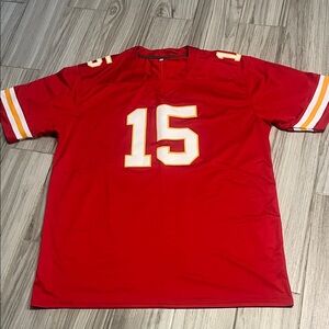 Men's Red Kansas chiefs Team Jersey with Number 15
